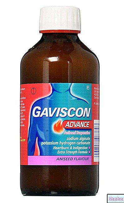 GAVISCON ADVANCE ® natrio alginatas + kalio bikarbonatas