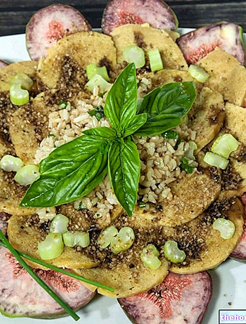 Veganský studený talíř - zeleninový karpaccio s hnědou rýží